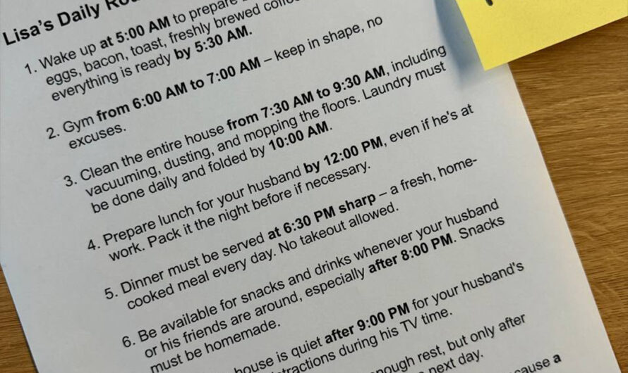 My Husband Created a New Schedule for Me to ‘Become a Better Wife’ — I Taught Him a Good Lesson in Response