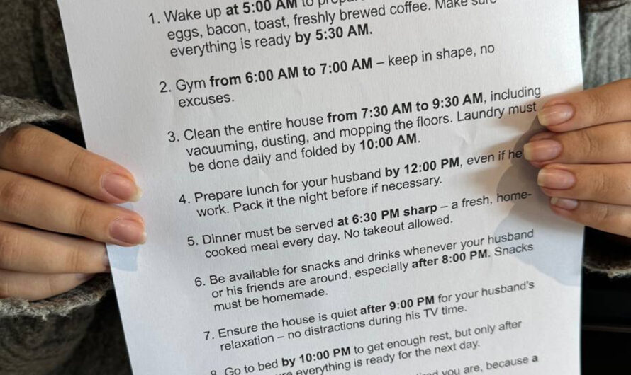 My Husband Created a New Schedule for Me to ‘Become a Better Wife’ — I Taught Him a Good Lesson in Response