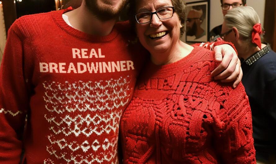 My MIL Knitted a Sweater with ‘Real Breadwinner’ on It and Gave It to My Husband at My Promotion Party