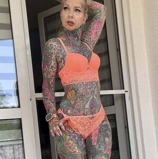 Grandma With Full Body Tattoos Reveals Her Picture From A Decade Ago