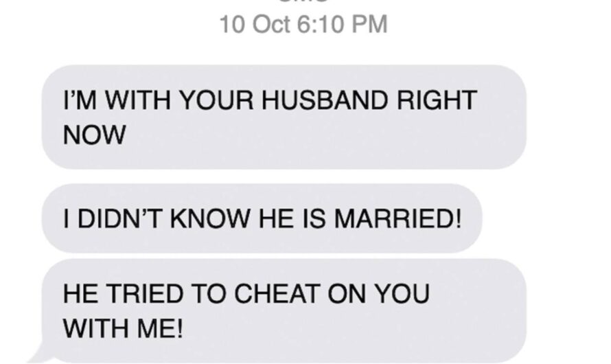 “I had no idea he was married!” This is the message I received from an unfamiliar woman while my husband was away on a business trip