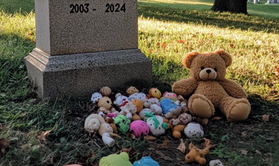 Each day after her 21-year-old son’s passing, a grieving mother discovers baby toys placed on his grave